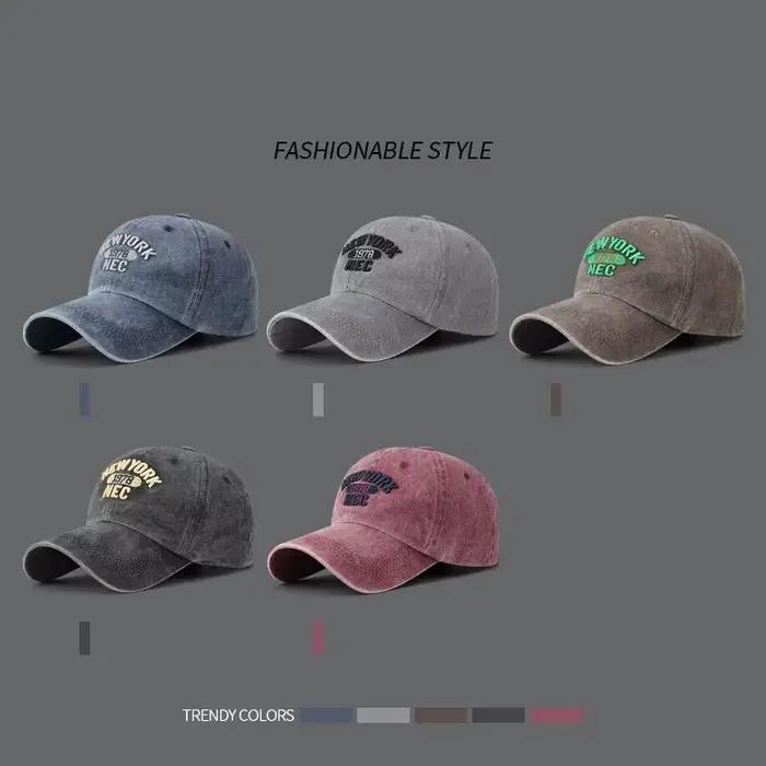 Casquette de Baseball coréenne en coton délavé