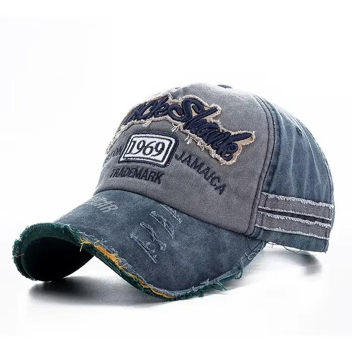 Casquette Rock Shark en coton avec lettres de cowboy pour hommes et femmes, protection solaire réglable, chapeau multifonction pour quatre saisons et voyages