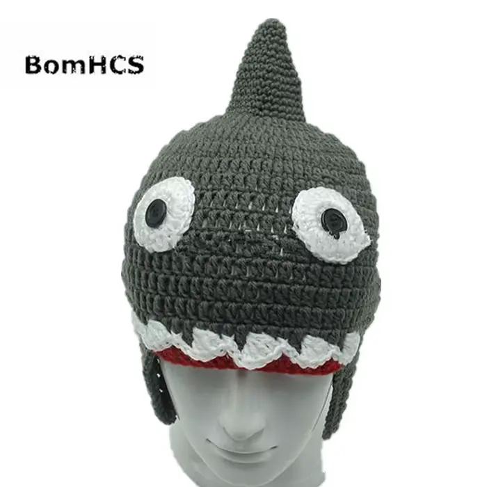 BomHCS-Chapeaux d'attaque de requin au crochet faits à la main pour hommes