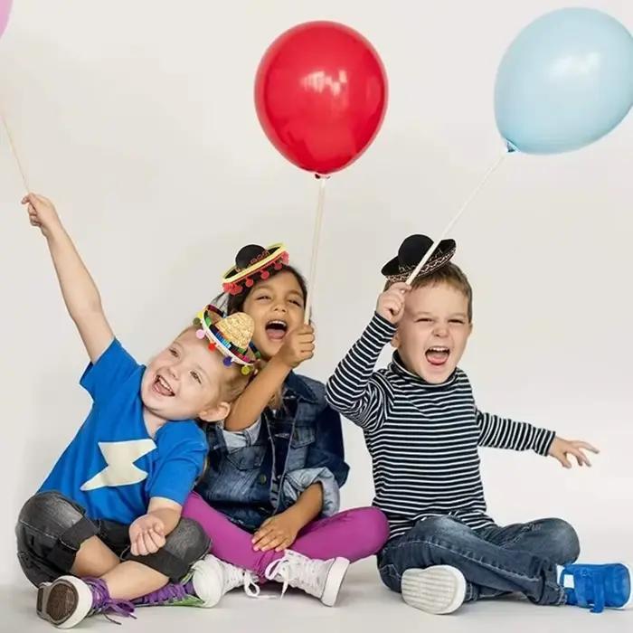 Nouveau bricolage mexicain Mini chapeau paille avec cerceau chapeaux drôles coiffure Performance accessoires anniversaire