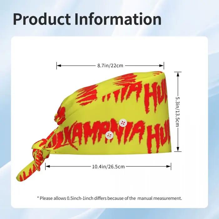 Hulk Hogan Hulkamania – Bonnet chirurgical réglable pour hommes et femmes