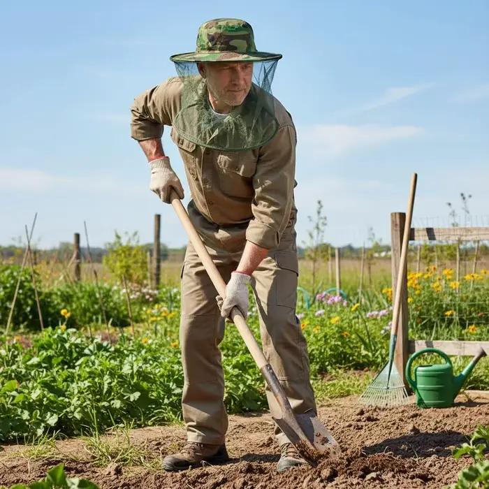 Chapeau de pêche camouflage pour homme avec moustiquaire anti-insectes et protection solaire pour activités de plein air