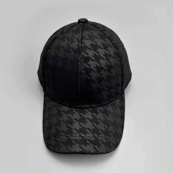 Casquette de baseball rétro pied-de-poule unisexe protection solaire color block polyester pour femmes hommes occassions extérieures sportives