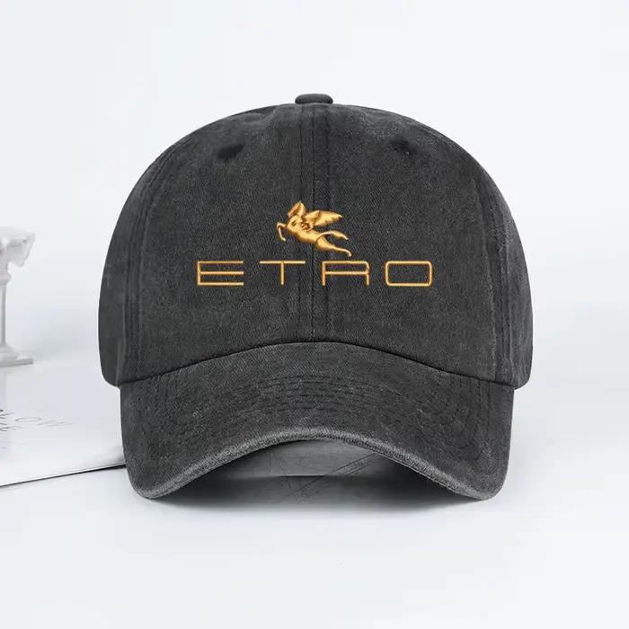 Luxueux et abordable : Casquette de baseball effet vieilli à imprimé Pegasus d'Etro