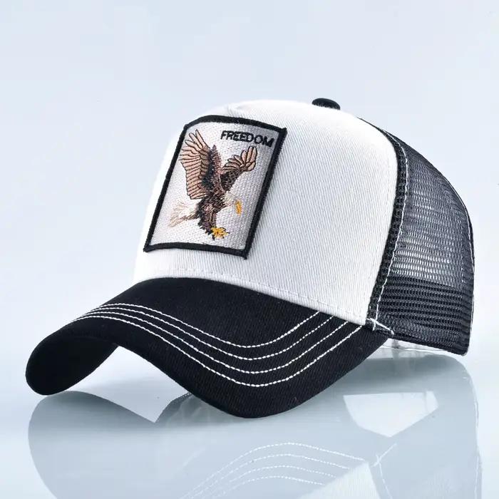 Casquettes de camionneur à la mode avec patchs brodés d'animaux