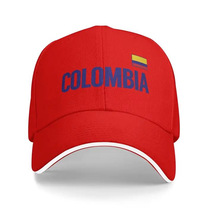 Casquette de baseball CHAMPRINT avec drapeau de la Colombie pour homme et femme, casquette de golf, ajustement réglable, couleurs variées, style moderne pour tous les jours