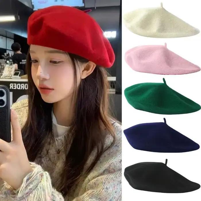 Bérets multicolores en polyester pour femmes et filles, chapeau de peintre rétro, bérets sport pour toutes les saisons et occasions décontractées