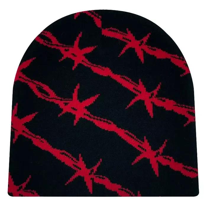 Chapeau tricoté jacquard double couche pour hommes et femmes