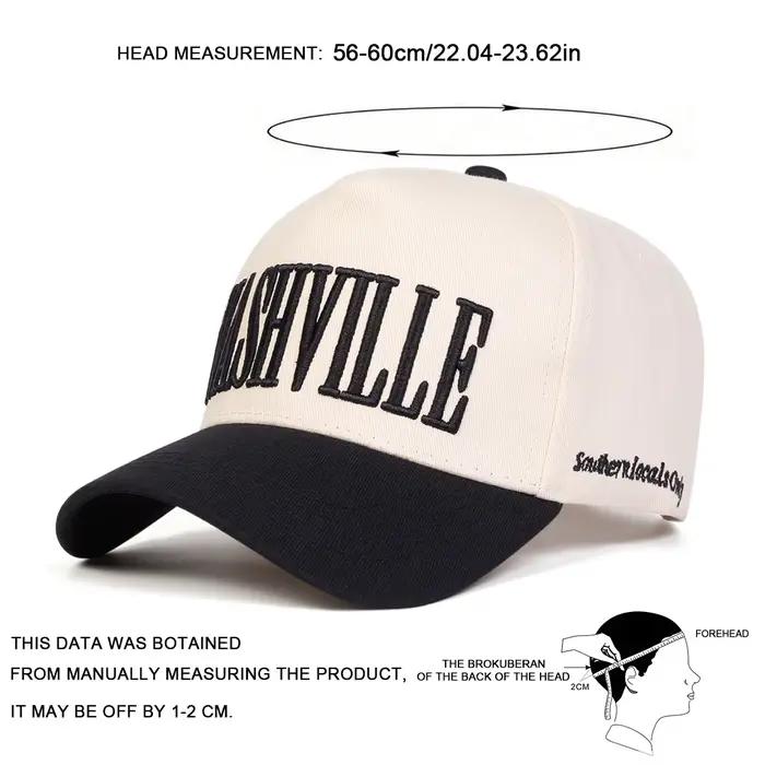 Casquette de Baseball unisexe NASHVILLE avec lettres brodées