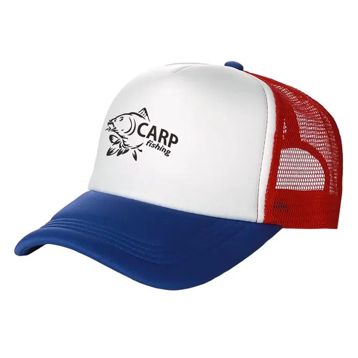 Carpe poisson camionneur casquettes hommes drôle pêche impression chapeau casquette de Baseball Cool été unisexe maille