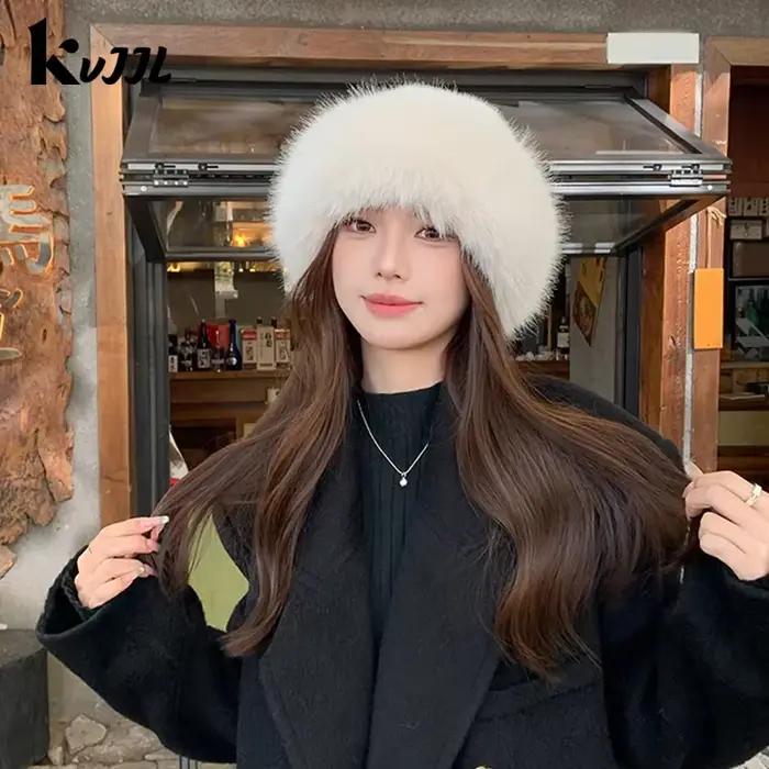Chapeau mongol en peluche, coupe-vent, chaud, bassin, Protection des oreilles épaisse, chapeau de pêcheur en peluche, nouvelle collection automne et hiver 2025
