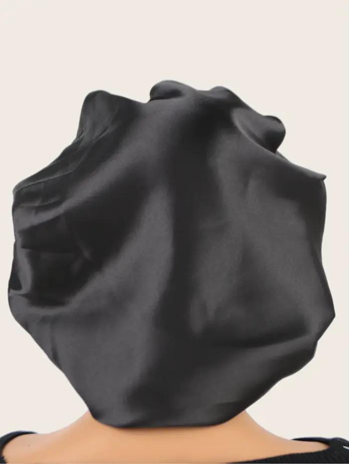 Bonnet de nuit unisexe en satin soyeux extra large avec bande élastique premium