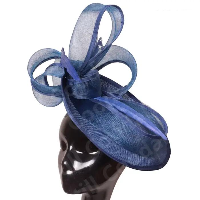 Chapeau fascinateur multicolore en lin pour femmes bandes de tête élégantes occasionnelle festive mariage cérémonies
