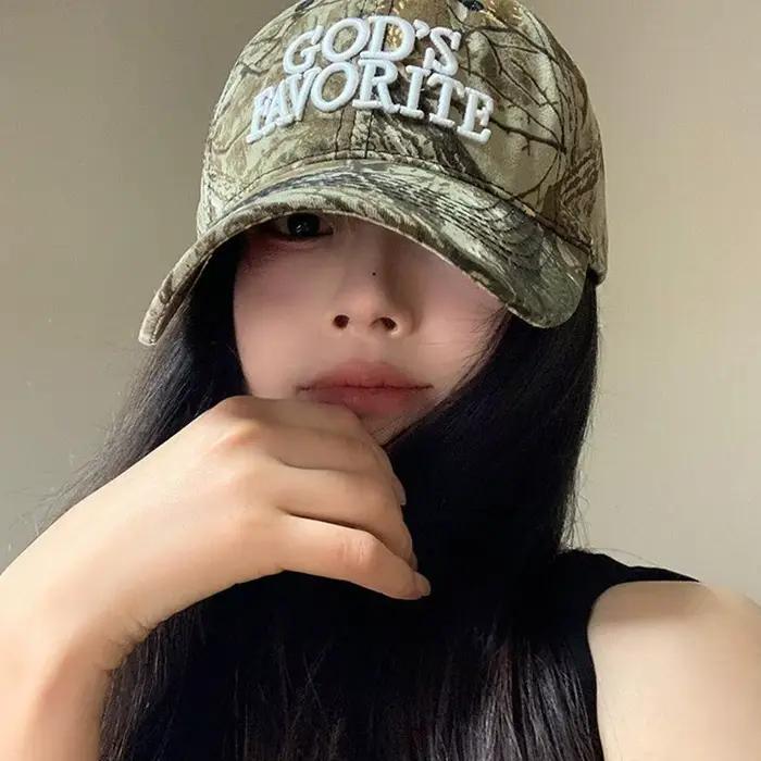 Casquette de baseball rétro camouflage 3D brodée