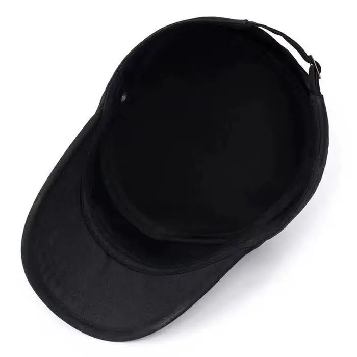Chapeau plat rétro nostalgique pour hommes avec étoile rouge brodée