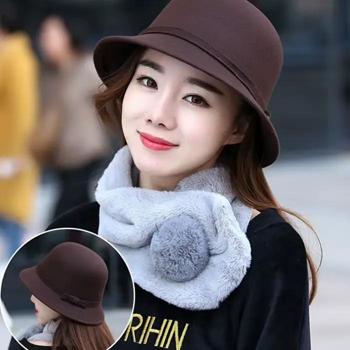 Chapeau Fedora Vintage en Feutre avec Nministériels d Papillon pour Femme