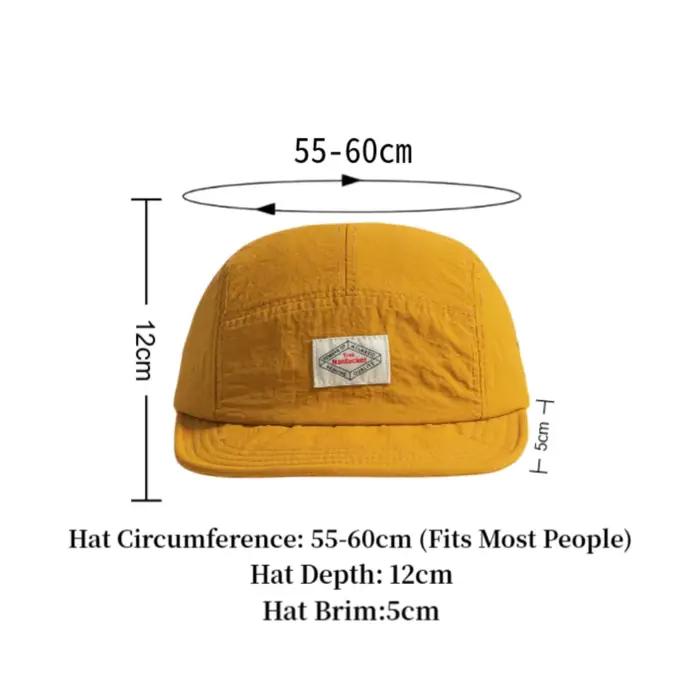 Casquette de baseball vintage à visière plate en nylon et maille imperméable avec patch lettre pour hommes et femmes
