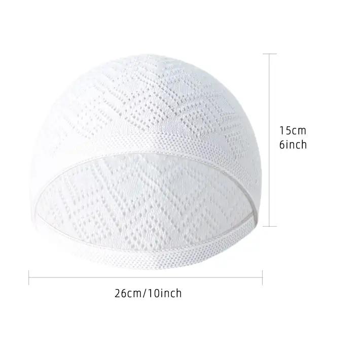 Chapeau de prière homme en polyester tricoté pour occasions décontractées et prières islamiques et juives