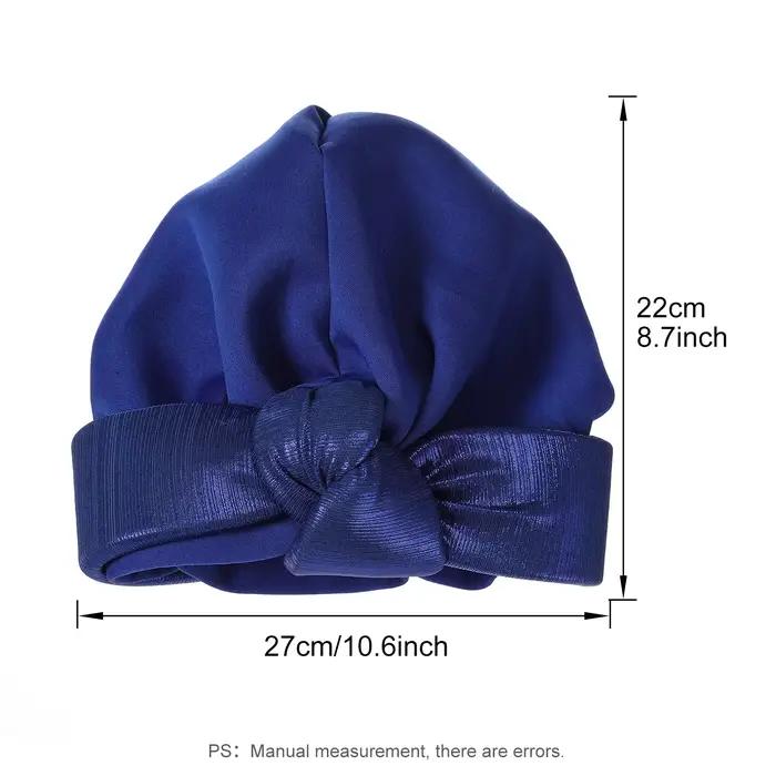 Turban décontracté en polyester pour femmes, style sportif, bord froissé, polyvalent pour toutes les saisons et occasions