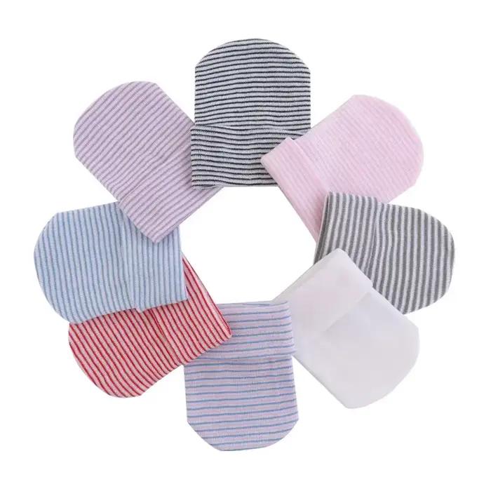 Mignon nouveau-né bébé chapeau infantile fille garçon confortable rayé hôpital casquette hiver chaud enfant en bas âge