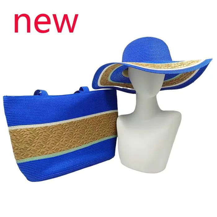 Chapeau de paille peint pliable pour femme
