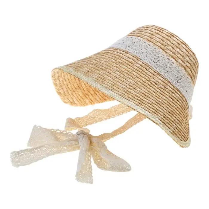 Y5gc adolescents girl paille chapeau vintage princesse française