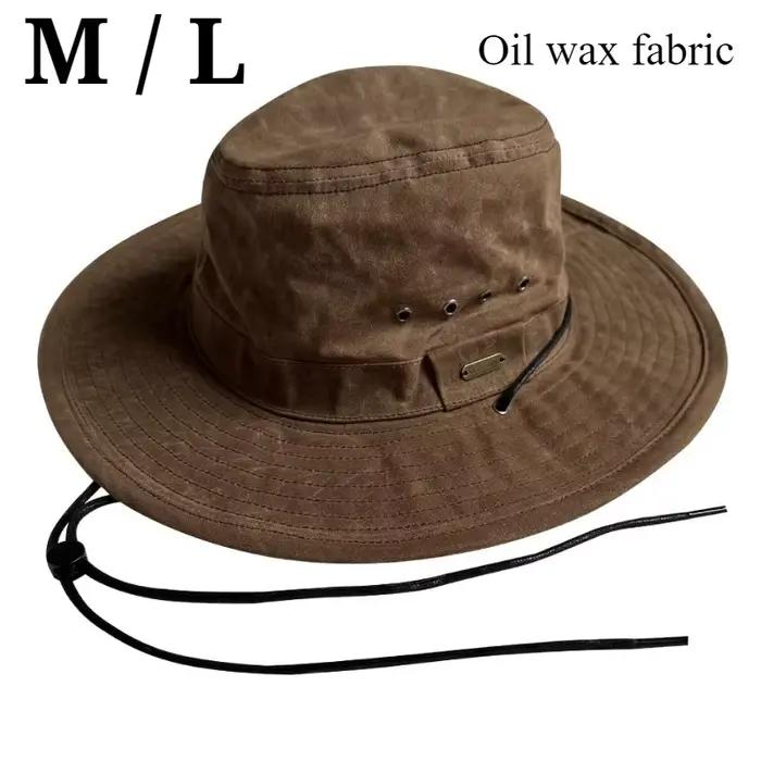 Chapeaux seau en tissu ciré à l'huile pour hommes et femmes