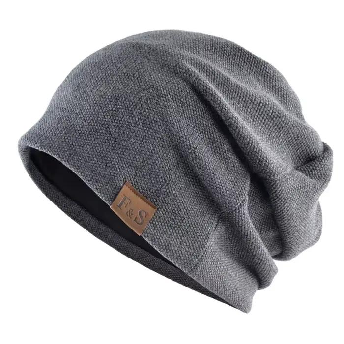 Bonnet de haricots Maziao tricoté chaud pour hommes et femmes style hip hop couleur unie hiver décontracté