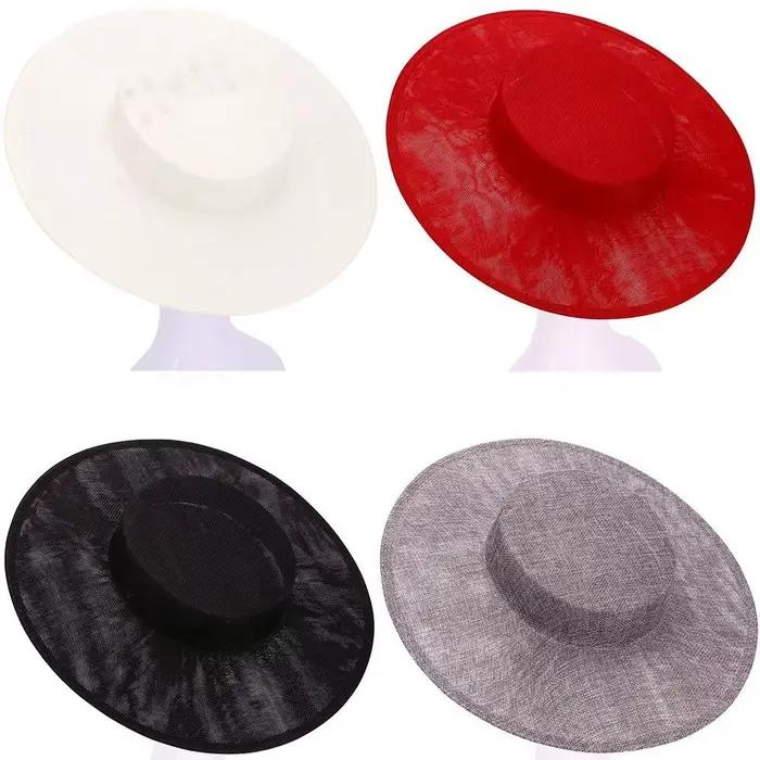 Élégant bricolage chapeau Fascinator Base chapeaux couleur unie