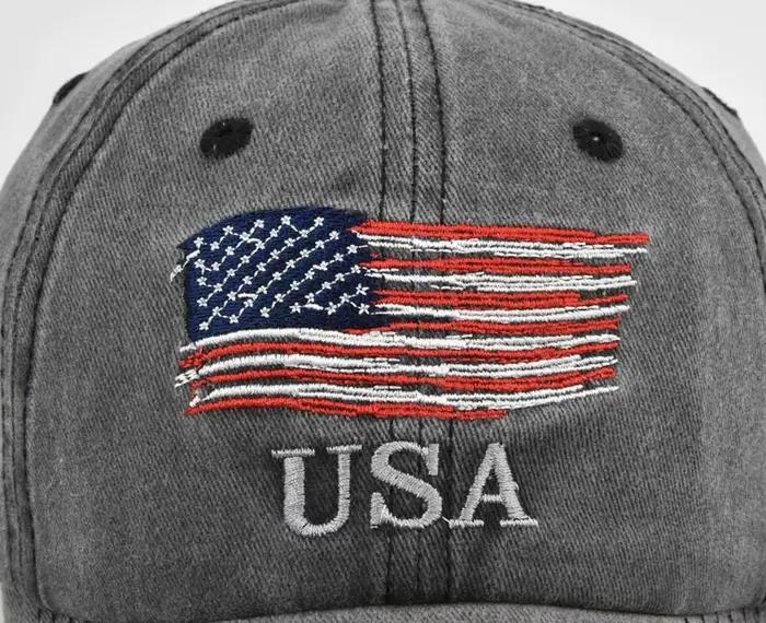 Casquette de Baseball brodée drapeau américain Vintage
