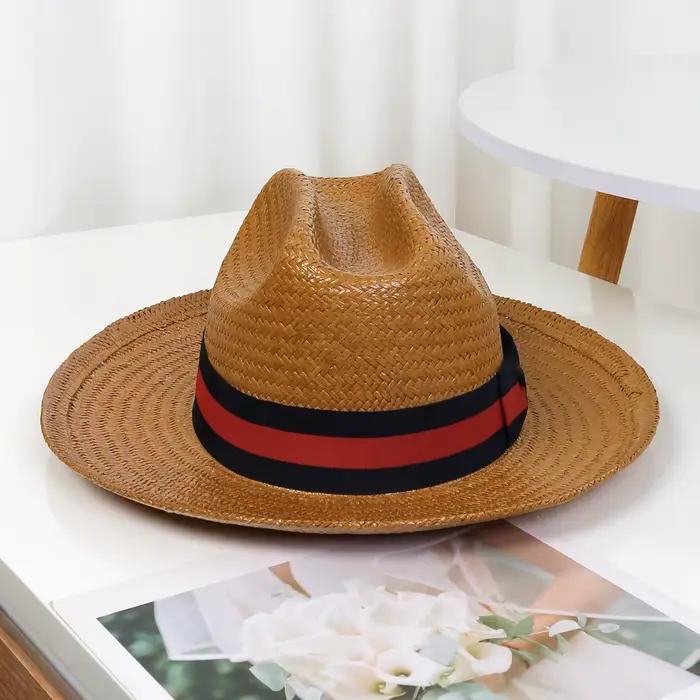 Chapeau de paille UETEEY pour hommes, chapeau de soleil solaire à large bord, style sport, multifonction, protection UV, adapté aux hommes pour printemps et été, plage, pêche, pique-nique