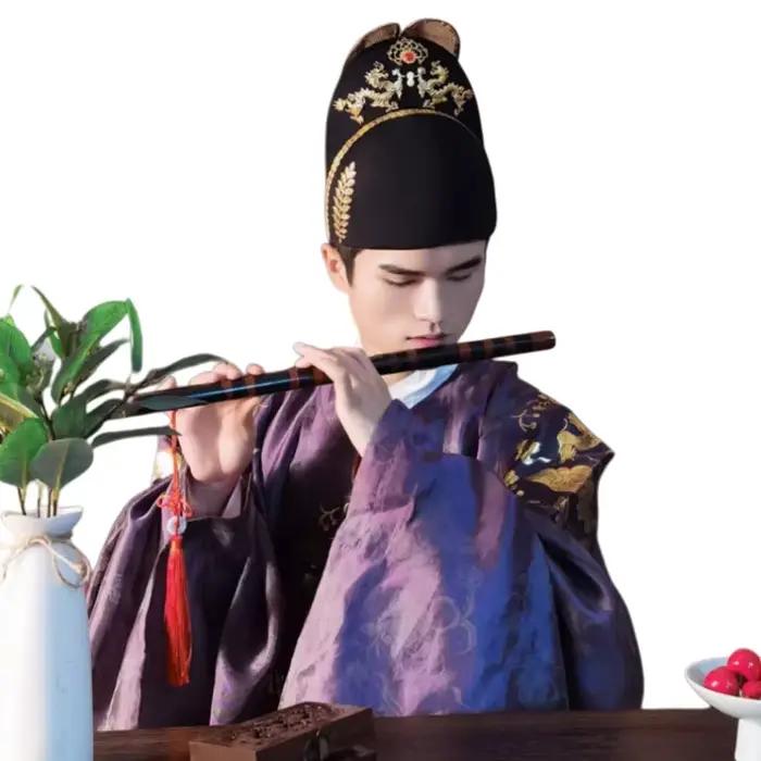 Chapeau Hanfu de la dynastie Ming chinoise ancienne pour hommes