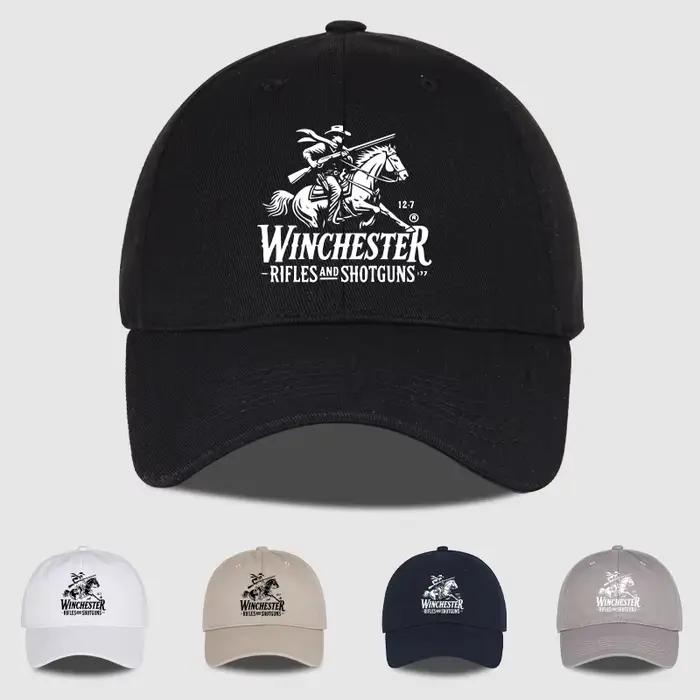 Casquette de baseball souple avec logo Winchester Cowboy imprimé