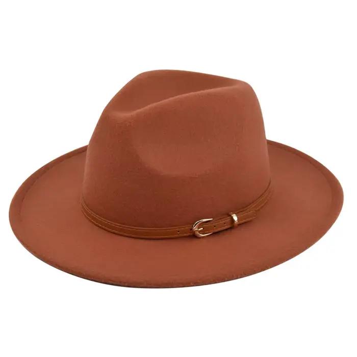 Chapeau Fedora classique à large bord de 56-60 cm pour femmes et hommes