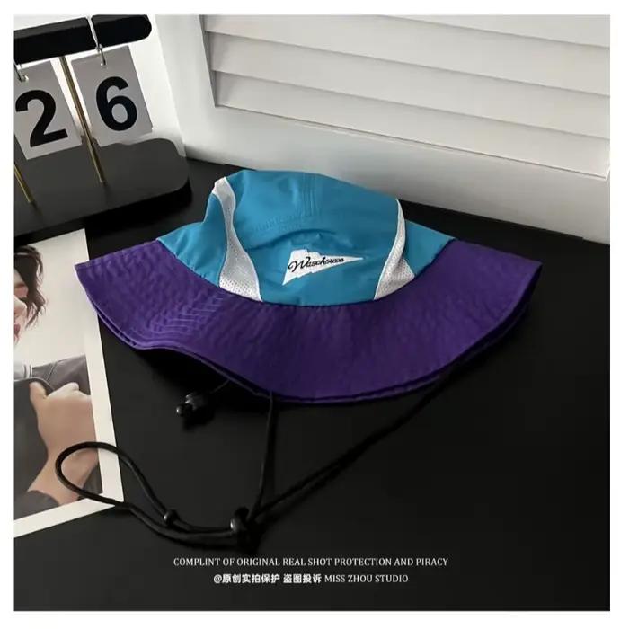 Chapeau Bob Brodé Japonais Bicolore pour Hommes et Femmes
