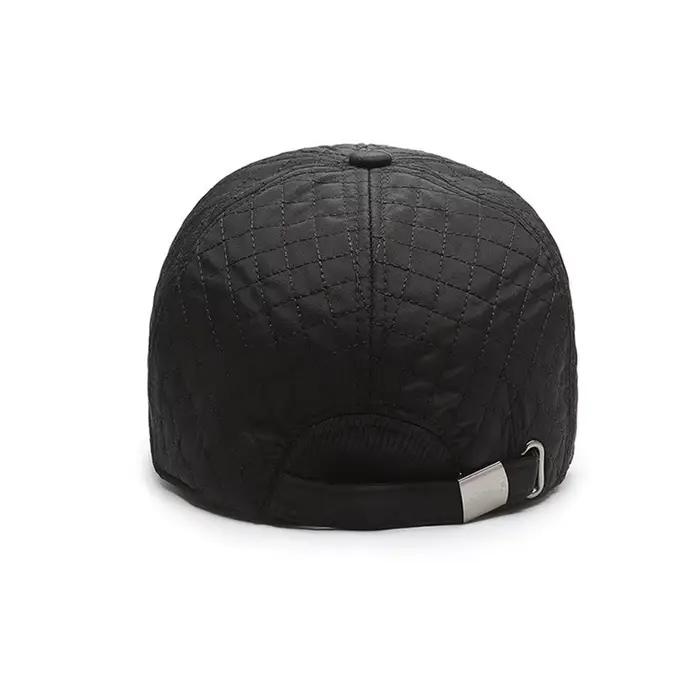 Chapeau brodé matelassé uni pour hommes, casquette de baseball hiver, décontracté, polyester, confortable, résistant aux intempéries