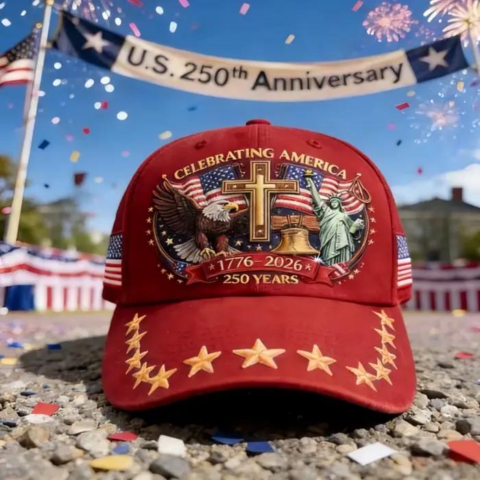 Casquette de baseball réglable vintage du 250e anniversaire des États-Unis