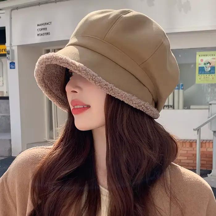 Béret chapeau femmes hiver octogonal chapeaux