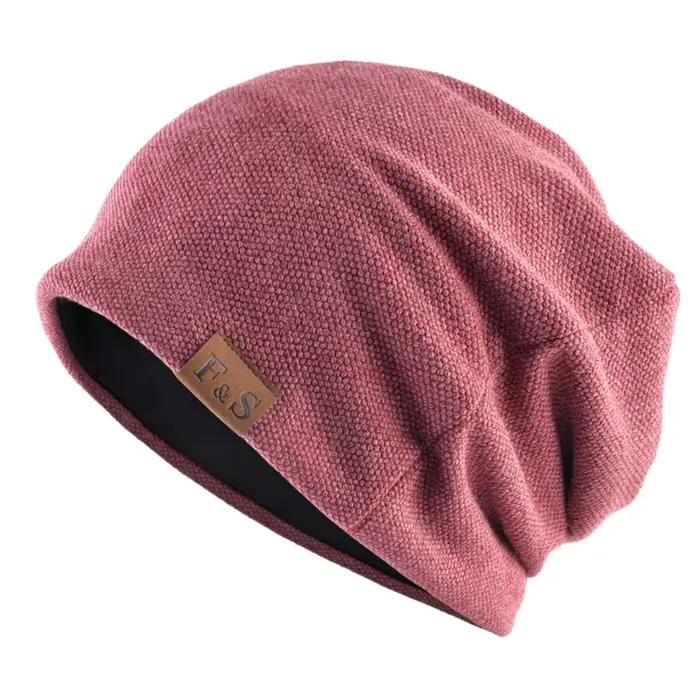 Bonnet de haricots Maziao tricoté chaud pour hommes et femmes style hip hop couleur unie hiver décontracté