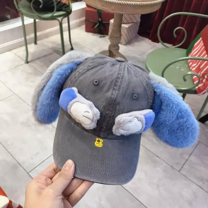 Casquette de baseball en peluche avec oreilles d'animaux mignonnes (lapin