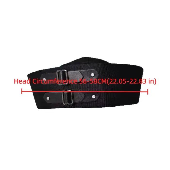 Chapeau de marin noir en cuir avec boucle