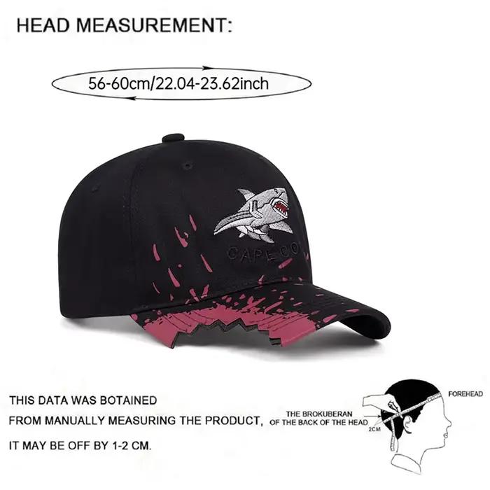 Chapeau Hip Hop personnalisé avec broderie de requin
