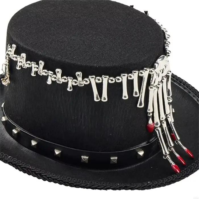 Casquette gothique élégante avec frange décorative