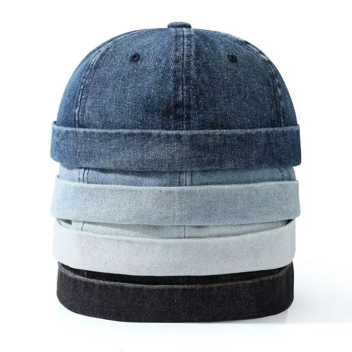 Casquette Docker en Denim sans bords