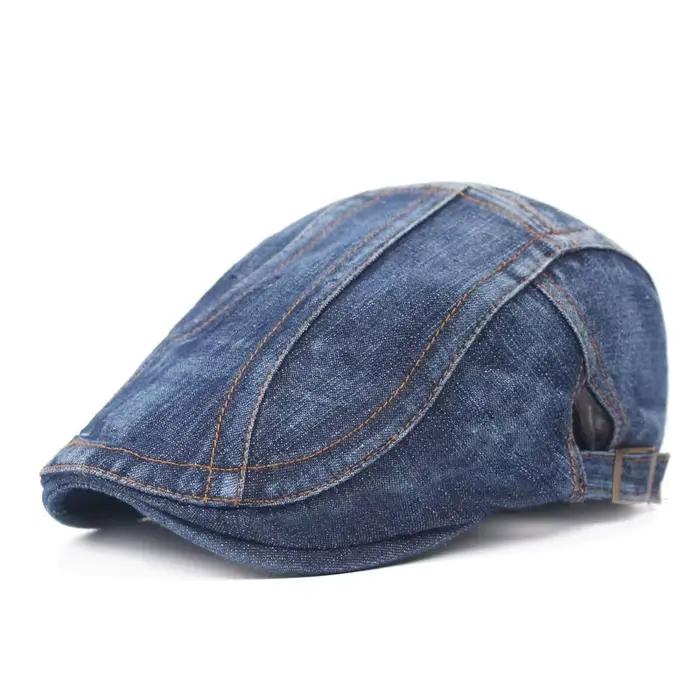 Casquette de journal en Denim de Style japonais pour hommes