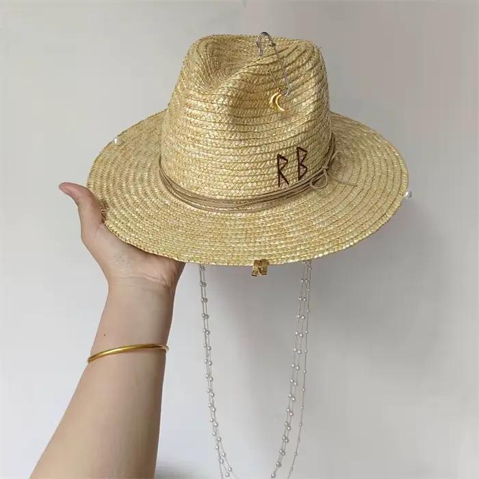 Chapeau de paille doré punk multifonction pour homme et femme, occasions extérieures et événements spéciaux