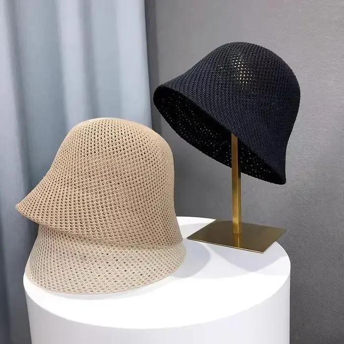 Chapeau seau d'été ajouré pour femmes