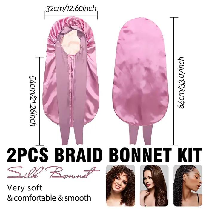 Bonnet de nuit en satin long et soyeux de haute qualité