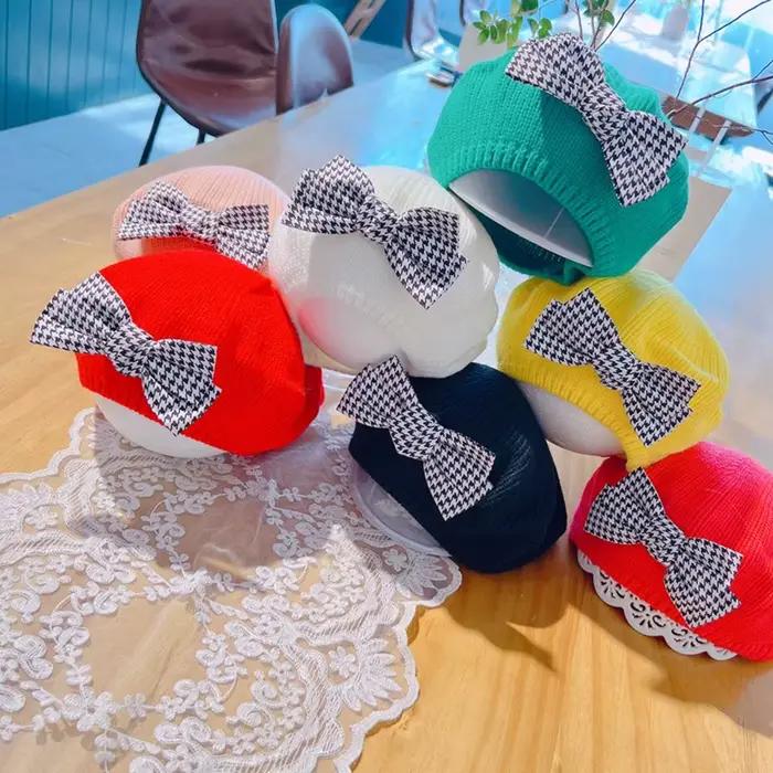 Chapeau chaud en tricot de couleur unie