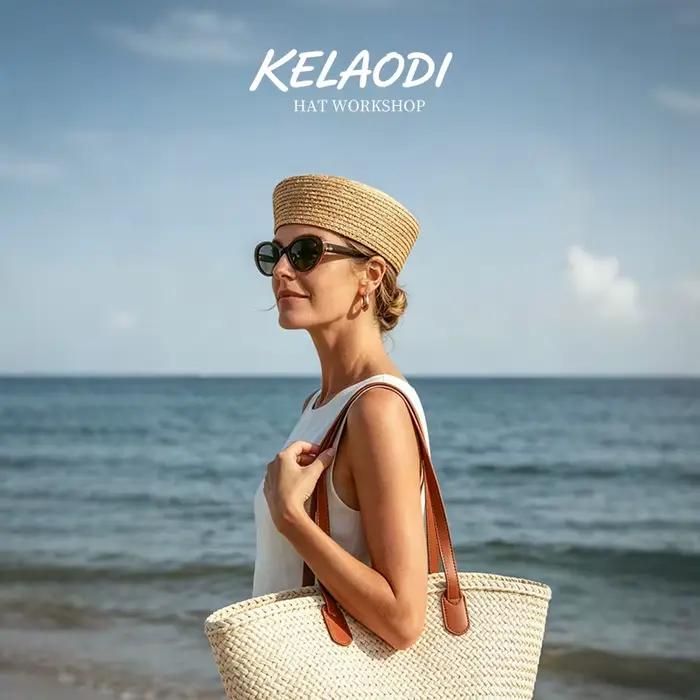 Chapeau de paille naturel style Ins Blogger